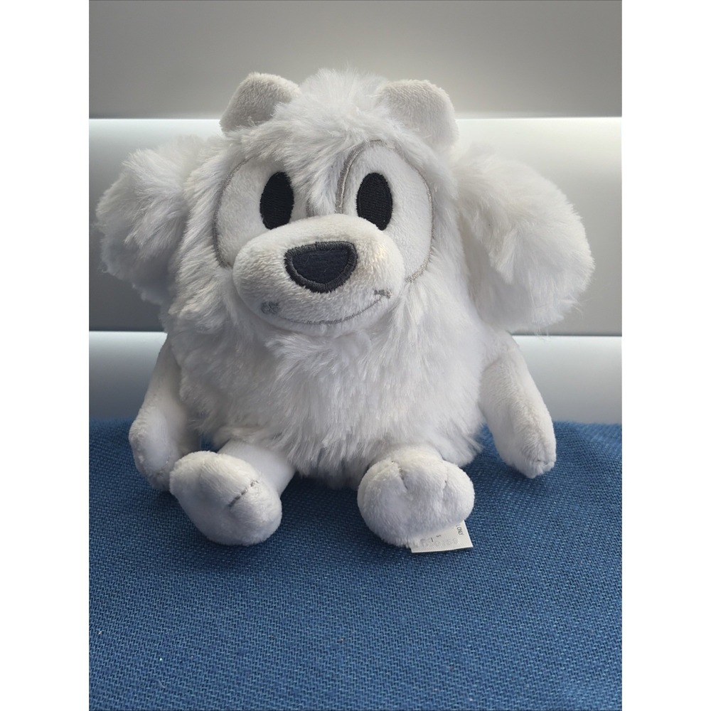 Bluey Lila POM POM 6" Plush White Dog Friend Fluffy Stuffed Toy TV Show Moose